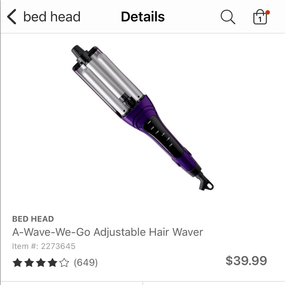 Bed head adjustable hair waver